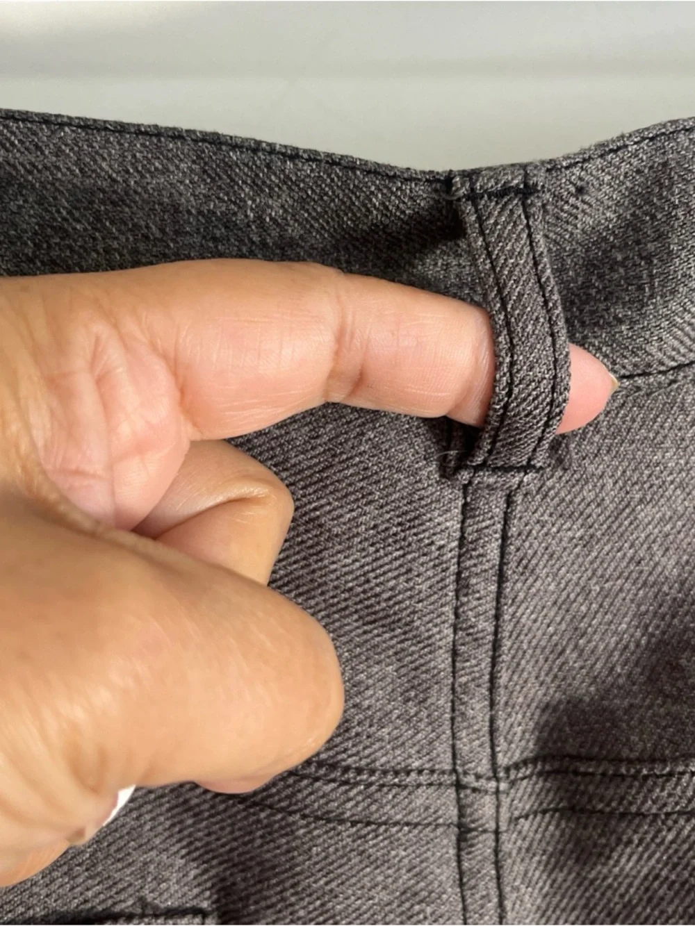 Haband Men's Gray Pants with Green Logo Tag